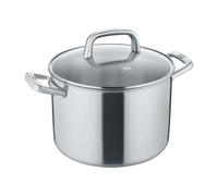 Berndes Tricion Resist Kochtopf mit Deckel, Topf, 3-Schicht-Material, Silber, 24 cm, 099214