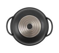 Berndes wok Vario Click 32 cm avec couvercle, compatible induction et tous feux, aluminium coulé robuste, revêtement antiadhésif, noir