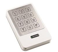 Berner BDS591 Interrupteur à code sans fil 10 canaux 868 MHz Blanc Clavier en acier inoxydable Uni et bidirectionnel IP54 Piles incluses