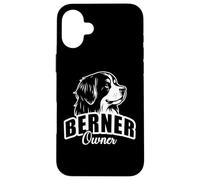 « Berner Owner » avec une jolie tête de chien sur la poitrine Coque pour iPhone 16 Plus