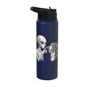 Bernese Mountain Dog & Alien Stainless Steel Insulated Water Bottle