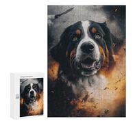 Bernese Mountain Dog Art Print Puzzle 1000 Pièces Educa Jouet en Bois Cadeau Unique Décoration Intérieure Jeu Éducatif Challenge Toy Adultes Et Enfants À Partir De 14 Ans 300 PCS