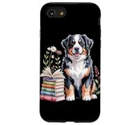 Bernese Mountain Dog Berner Bookworm Flowers Book Reading Coque pour iPhone SE (2020) / 7/8