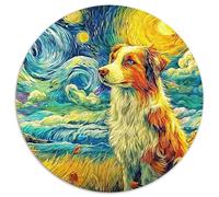 Bernese Mountain Dog by Lighthouse_2 1000 Pièces Puzzle Circulaire Puzzle Adulte pour Enfants Pression Réduite Puzzle Jeu D'Intelligence Cadeaux 1000pcs (67.5x67.5cm)