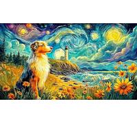 Bernese-Mountain-Dog-by-Lighthouse Puzzle 1000 pièces Extremement Difficile Jeux éducatifs pour Adultes et Enfants Idée Cadeau Parfaite à des Fins de Relaxation 38x52/1000 pièces