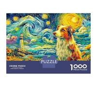 Bernese Mountain Dog par Lighthouse_2 1000 Pièces Puzzle Unique Belle Décoration Familiale Peinture à l'huile Style Chien Puzzle Jouets De Jeu pour La Famille 70x50cm/1000pcs