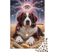 Bernese Mountain Dog Puzzle 1000 Pièces Educa Jouet en Bois Divertissement Créatif De l'art De La Décoration Cool Artwork Jeu Éducatif Challenge Toy Adultes & Enfants des 14 Ans 1000pcs (75x50cm)
