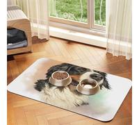 Bernese Mountain Dog Realistic Portrait Berner,Waterproof Pet Feeding Mat,PU Leather Placemats for Cat Dog Water Bowl,Food Mats,40x60cm