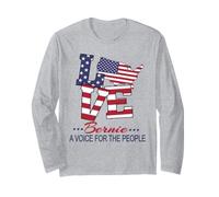 Bernie Sanders Grassroots America Cool Love The USA Drapeau Manche Longue