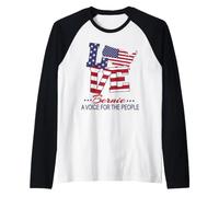 Bernie Sanders Grassroots America Cool Love The USA Drapeau Manche Raglan