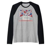 Bernie Sanders Grassroots America Political Floral USA Manche Raglan