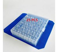 Bernina 719 Lot de 25 bobines en plastique avec boîte pour machine à coudre Singer 66 Classe 99 185 241 300 400