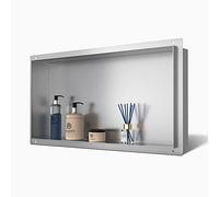 Bernkot Niche de Douche en Acier Inoxydable brossé 61 x 30,5 cm - Pas Besoin de carrelage - Étagère Murale encastrée pour Salle de Bain - Installation encastrée