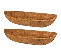 BERNOI 2 pièces Coco doublures de Rechange pour jardinière Murale/Abreuvoir Mural Coco Liner/Fibres végétales Naturelles doublures de jardinière extérieures/pour paniers Suspendus (24 Pouces)