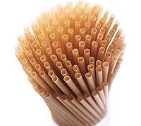 BERNOI 200 pailles de Canne à Sucre/pailles écologiques biodégradables/Longueur 20cm/pour Les fêtes de Plage de Restaurant à la Maison