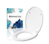 BERNSTEIN Abattant WC Lunette toilettes fermeture amortie, Couvercle ovale dégagement rapide Blanc 45x37x5cm, Résistant chocs & rayures, Universel, Plastique Duroplast Antibactérie - U2004