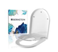 BERNSTEIN Abattant WC Lunette toilettes siège enfant fermeture amortie, Couvercle forme D dégagement rapide Blanc 46x36x5cm, Résistant chocs & rayures, Universel, Plastique Antibactérie - U1006