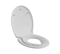 BERNSTEIN Abattant WC Lunette toilettes siège enfant fermeture amortie, Couvercle ovale dégagement rapide Blanc 45x37x5cm, Résistant chocs & rayures, Universel, Plastique Antibactérie - U2006