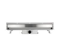BERNSTEIN - Caniveau douche italienne Acier 100cm Siphon évacuation, Drain de douche Filtre à cheveux Cache Chrome A carreler, Extra plat, anti-odeurs - WD-GT02
