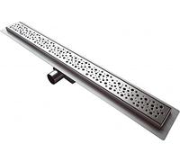 BERNSTEIN - Caniveau douche italienne Acier 70cm Siphon évacuation, Drain de douche Filtre à cheveux cache Chrome, Réglable, Extra plat, anti-odeurs - G013