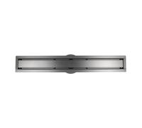 BERNSTEIN - Caniveau douche italienne Acier 70cm Siphon évacuation, Drain de douche Filtre à cheveux Cache Bronze, Réglable, Extra plat, anti-odeurs - FLEXGT02