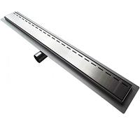BERNSTEIN - Caniveau douche italienne Acier 70cm Siphon évacuation, Drain de douche Filtre à cheveux Cache Chrome A carreler, Réglable, Extra plat, anti-odeurs - G014