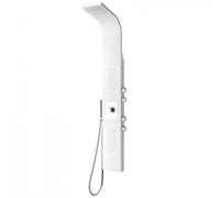 BERNSTEIN - Colonne de Douche Thermostatique Acier Inox Blanc Cascade Pluie Massage, Mitigeur + pommeau anticalcaire 165x22cm - Design, Antibrulures - SEDAL 8815
