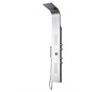 BERNSTEIN - Colonne de Douche Thermostatique Acier Inox Chrome Blanc Cascade Pluie Massage, Mitigeur + pommeau anticalcaire 165x22cm - Design, Antibrulures - SEDAL 8815