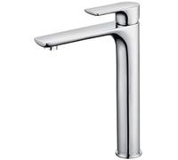 BERNSTEIN - Grand Robinet Mitigeur Lavabo/Vasque en Laiton Chrome 32x20cm, Bec Haut, Levier monocommande, Design Moderne + Cartouche céramique - 4025C