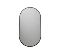 BERNSTEIN - Miroir salle de bain ovale 55x100cm anti-buée lumière LED réglable dimmable détecteur mouvements cadre noir design mural - 8144-2.0