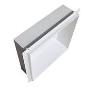 BERNSTEIN - Niche Murale Douche Blanche 30x30x10cm Acier Inoxydable étagère encastrée Salle de Bain, Anti-Rouille, étanche, Installation Facile - BS303010