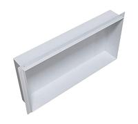 BERNSTEIN - Niche murale douche Blanche sans rebord 60x30x10cm acier inoxydable étagère encastrée salle de bain, Anti-rouille, étanche, installation facile - BS603010