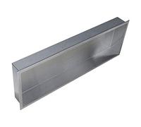 BERNSTEIN - Niche murale douche Chrome à rebord 90x30x10cm acier inoxydable étagère encastrée salle de bain, Anti-rouille, étanche, installation facile - BS903010