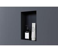 BERNSTEIN - Niche Murale Douche Noire sans Rebord 20x30x10cm Acier Inoxydable étagère encastrée Salle de Bain, Anti-Rouille, étanche, Installation Facile - NT203010X