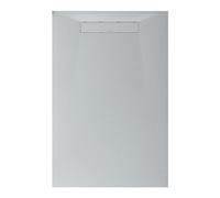 BERNSTEIN - Receveur de douche Rectangulaire 100x140x2,6cm Blanc Mat Bac douche Plat Fonte Minérale Effet Pierre + Bonde Filtre Cheveux, Siphon, Pente & Couvercle, Résistant & Durable - LAVOA