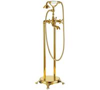 BERNSTEIN - Robinet Mélangeur Baignoire sur pied en Laiton Or Doré 103cm + Douchette & Flexible 1,5m, Design Vintage + Cartouche céramique - 1414