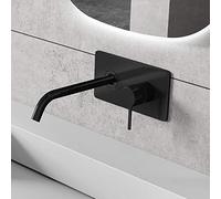 BERNSTEIN - Robinet Mitigeur mural à encastrer Baignoire en Laiton Noir mat 21x9x24cm, Levier monocommande + Corps encastré, Design Moderne - XX0539B