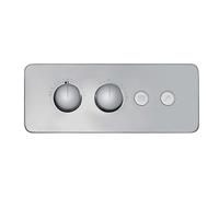 BERNSTEIN - Robinet Mitigeur mural à encastrer Douche en Laiton Chrome 30x12cm, Bouton inverseurs, réglage puissance/température + Corps encastré, Design Moderne - NT7646