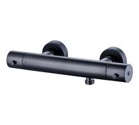 BERNSTEIN - Robinet Mitigeur thermostatique mural Baignoire/douche Laiton Noir mat 30x18cm, Cartouche céramique - 4021