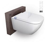 BERNSTEIN - Toilettes japonais céramique Blanc, WC japonais lavant avec LED + télécommande, puissance jet et température réglable, séchoir air chaud, filtre à odeurs - 59,3x38,4x38cm - Pro+ 1104