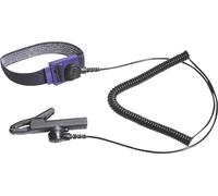 Bernstein Tools 9-342 Bracelet antistatique (ESD) noir câble de terre inclus Bouton-pression 3 mm, Pression mâle 10 mm, pince