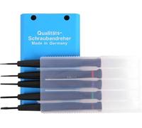 Bernstein Tools for Electronics 4-380 Jeu de tournevis d'horloger 5 pièces Largeur de lame: 1 mm, 1.5 mm, 2 mm, 2.5 mm, 3 mm