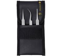 Bernstein Tools for Electronics 5-030-A Jeu de pinces brucelles 160 mm