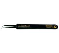 Bernstein Tools for Electronics 5-052-13 Pince brucelle CMS 5b SA-ESD Super-pointue, courbée 110 mm