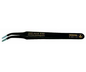 Bernstein Tools for Electronics 5-061-13 Pince brucelle CMS 2ab SA plate, large, courbée 115 mm