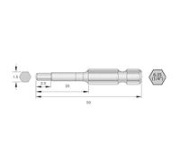 Bernstein Tools for Electronics 6-HX15-50 Jeu d'embouts Acier HRC fortemement allié E 6.3 6 pc(s)
