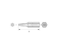Bernstein Tools for Electronics 6-IP15-25 Embout Torx Acier HRC fortemement allié C 6.3 6 pc(s)