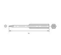 Bernstein Tools for Electronics 6-TX15-50 Embout Torx Acier HRC fortemement allié C 6.3 6 pc(s)
