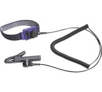Bernstein Tools for Electronics 9-342 Bracelet antistatique (ESD) noir câble de terre inclus Bouton-pression 3 mm, Pression mâle 10 mm, pince crocodile