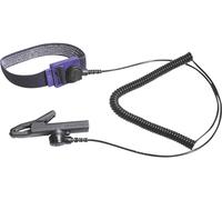 BERNSTEIN Tools for Electronics 9-342 Bracelet antistatique (ESD) noir câble de terre inclus Bouton-pression 3 mm, Pression mâle 10 mm, pince crocodile